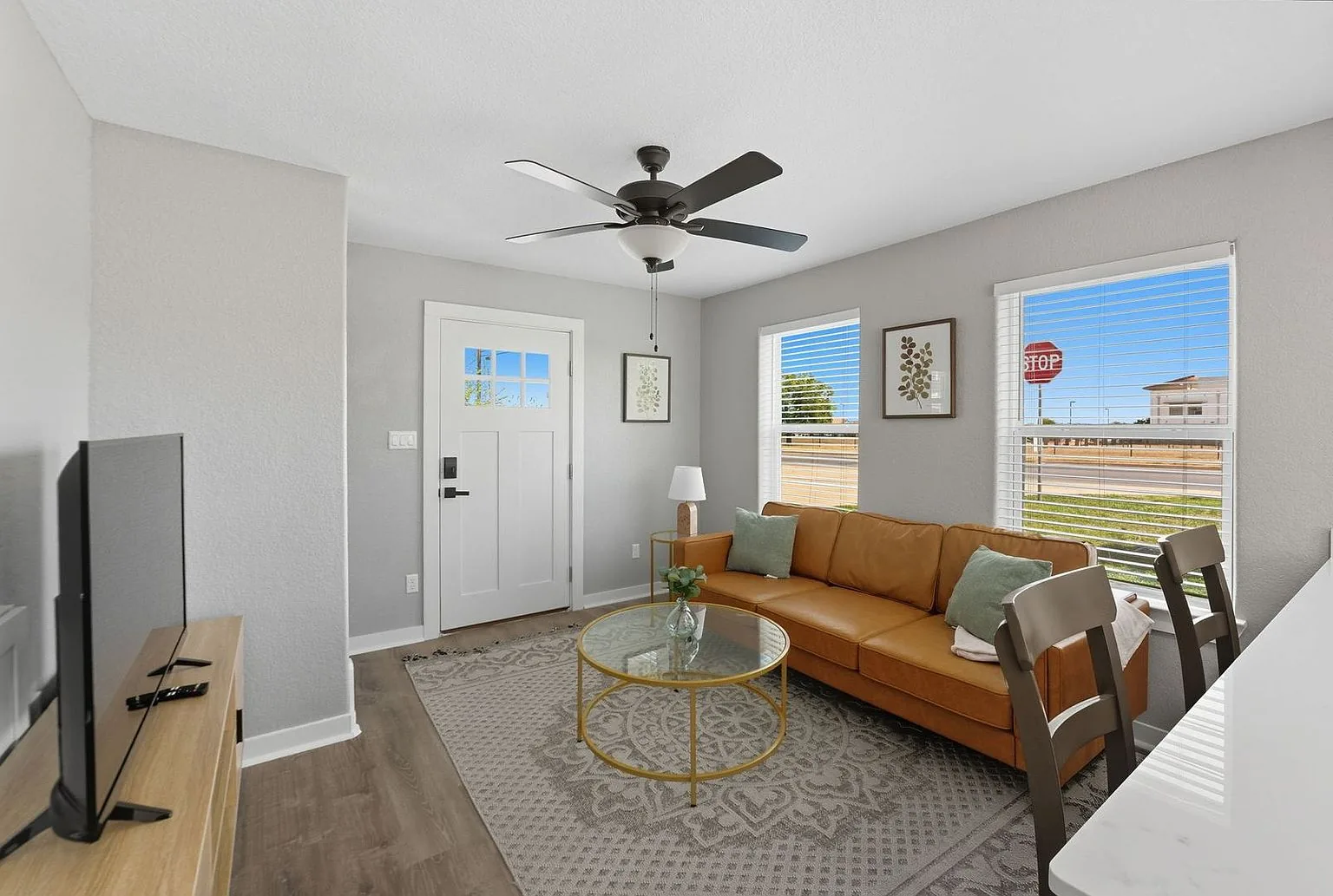 Living toward front door, 20 Tate Lane, Round Rock