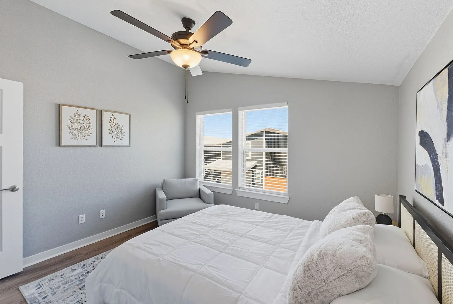 Bedroom queen with chair, 20 Tate Lane, Round Rock