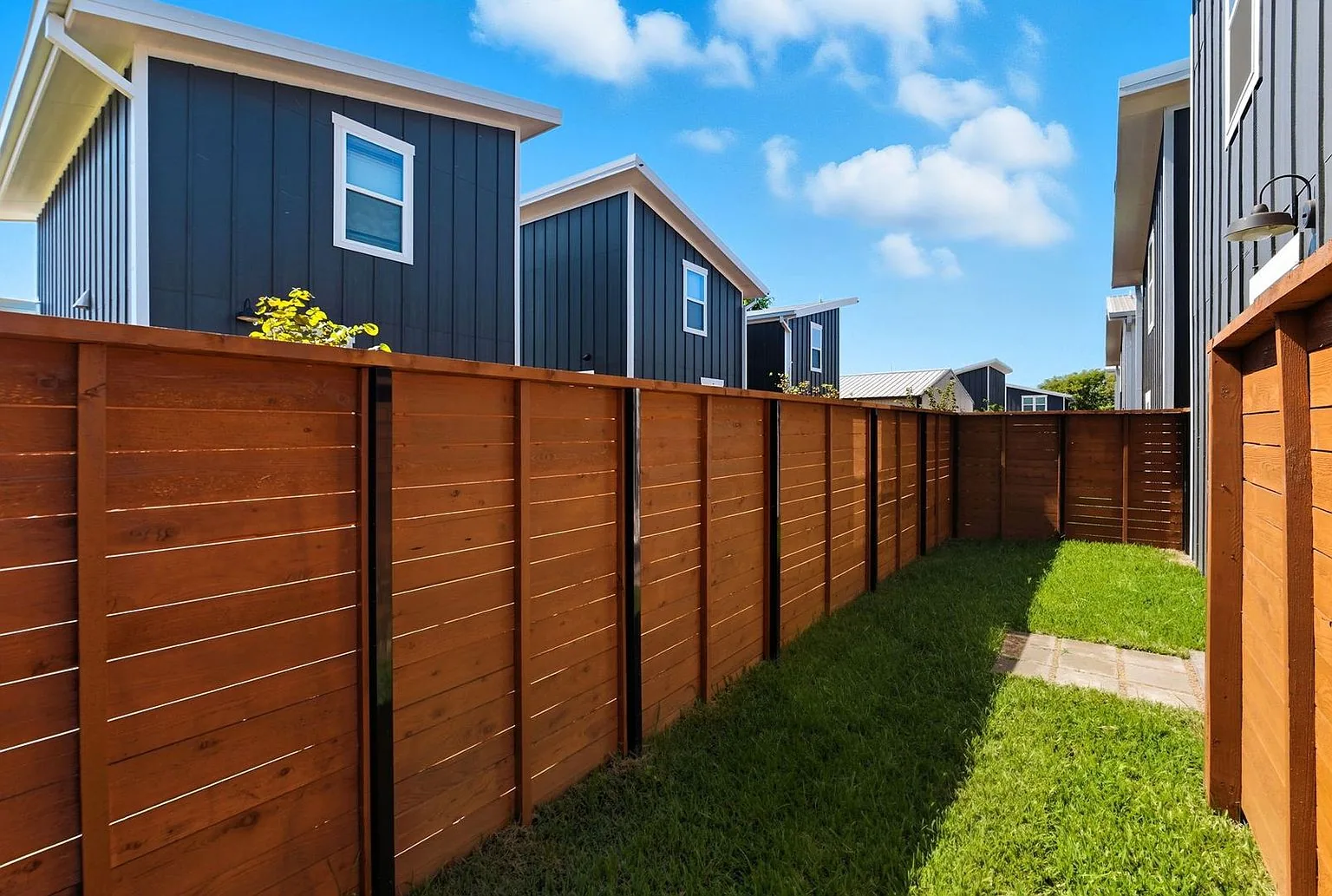 Backyard cedar fence run, 20 Tate Lane, Round Rock